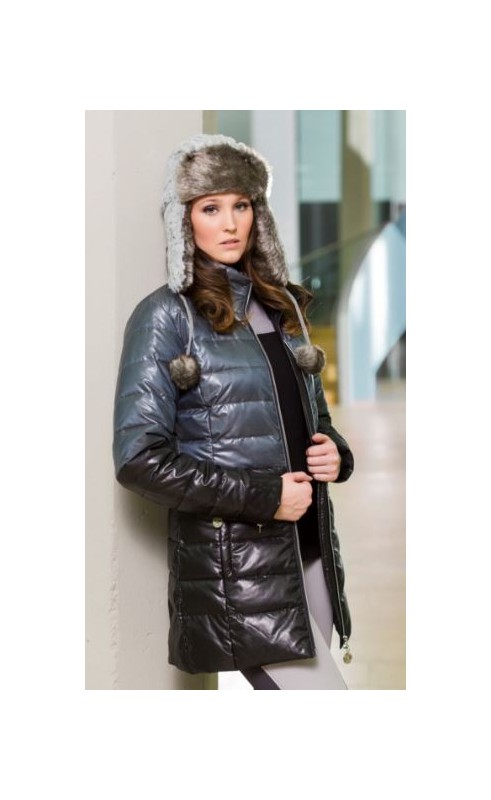 Civiel jeugd Verliefd HKM gewatteerde Arctic Nylon jas, grijs/zwart